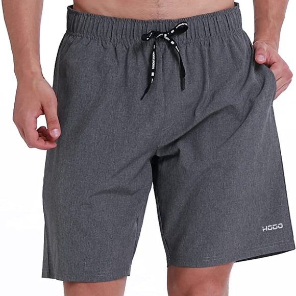 Men's Hodo Swim Trunks 9" Quick Dry Swim Shorts Bathing Suit Gray - Picture 1 of 3